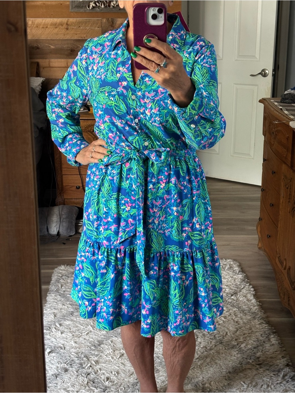 Lilly Pulitzer Vibrant Floral Print Dress-New With Tags